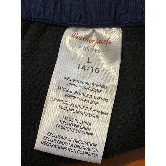 Weatherproof Vintage Jogger Pant Womens Large 14/16 Blue Navy Fleece Lined Cargo - Picture 6 of 11